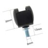 Auniwaig 1.18 inch Wheel Dia PP Swivel Caster Wheels, Black Replacement Castors, 8mm x 13mm Threaded Stem Caster Twin Wheel Without Brake, for Fu