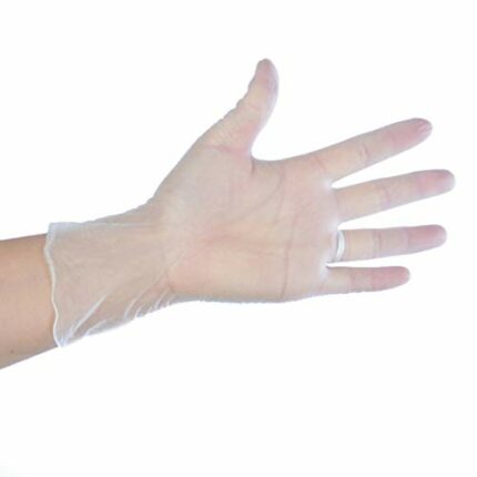VINYL GLOVES - POWDER FREE, NON LATEX AND CLEAR, 100 GLOVES IN BOX, SIZE MEDIUM - NEW