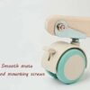 GTYT Mute Flip Swivel Wheel,Furniture Caster With Brakes,with Metal Flip Bracket,Mute Smooth,Quiet,Wear-Resistant,with Mounting Screws,for Childr