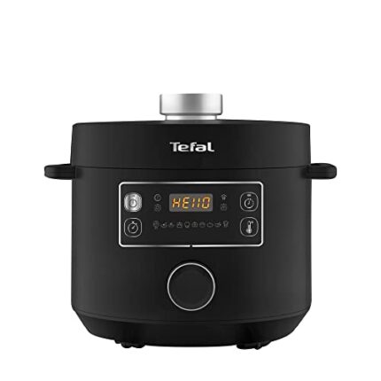 Tefal Turbo Cuisine Electric Pressure Cooker, 10 Programmes inc. stew, steam, bake, slow cooker, Rice cooker, 4.8L, 1000 W, Plastic, Black, CY754