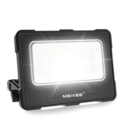 MEIKEE 80W Rechargeable Work Light 3000 Lumen Portable Camping Light 10000mAh Solar Floodlight Adjustable Folding LED Work Light for Emergency Po