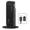 WAVLINK USB 3.0 / USB C Universal Dual Display Docking Station Support HDMI and DVI/VGA/HDMI with 6 USB Ports,Gigabit Ethernet and Audio Jack for
