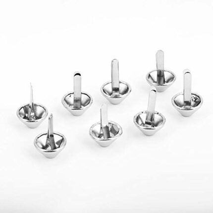50Pcs Nailhead Stud, Feet Nailhead Stud, Feet Studs, Bag Bottom Studs, Leather Craft Supplies(15mm-Nickel)