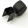 GTYT Furniture Caster Swivel Casters Wheels 4 X Castor Wheel U-Clamp Swivel Castor For Baby Cot Plastic Caster 18mm Black Non-slip