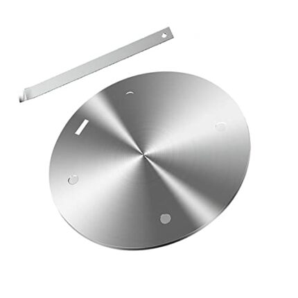 WANAONE Heat Diffuser Induction Plate, Induction Adapter Plate with Separable Handle, Stainless Steel Hob Heat Diffuser Ring Plate, Glass Cooktop