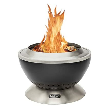 Cuisinart COH-800 24" Cleanburn Smokeless Fire Pit with Wind Guard, Easy Clean Ash Tray and Locking Base