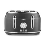 Tower T20065BLK Renaissance 4 Slice Toaster, 1630W, Black