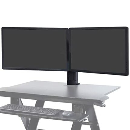 Ergotron WorkFit Dual Monitor Kit - Mounting kit for 2 LCD displays - black - screen size: up to 24"