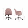 WALNUT Computer Chair Household Desk Chair Fashion Office Chair Home Fabric Writing Chair Rotating Happy Swivel Chair (Color : F)