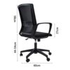 WALNUT Office chair-Ergonomic Office Chair Breathable Mesh Eco-Friendly Native Sponge Cushion Silent Chair Wheel RotationSuitable for Office Work