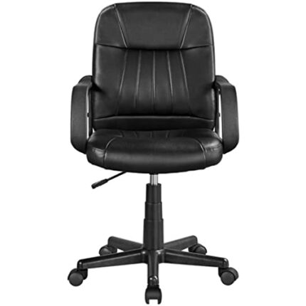LUKEO Adjustable Faux Leather Swivel Office Chair