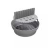 Silicon Air fryer liner, gray round baking tray with spacer and gloves, reusable air fryer liners, Air fryers accessories.