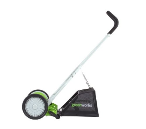GreenWorks 25052 16-Inch Reel Lawn Mower with Grass Catcher