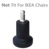 SKOAJAS Plate Casters 5-Pack Glides Replacement Bar Stool, Fixed Stationary Caster Glide for Office Chair Without Wheels &