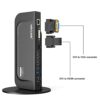 WAVLINK USB 3.0 / USB C Universal Dual Display Docking Station Support HDMI and DVI/VGA/HDMI with 6 USB Ports,Gigabit Ethernet and Audio Jack for