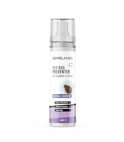 Repel-N-Go - Bed Bug Preventer/Repellent Deterrent Spray for Garment and Fabric | Natural Eco-Friendly Pest Control Defence for Indoors - Contain