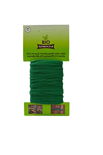 Biostretch, Soft Stretchy Garden Twine | Environmentally Friendly and Supporting Plant Ties | Smart Non-Twist Wire Plant Ties | Flexible Cut-to-L
