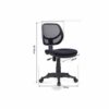 WALNUT Mid-Back Big Ergonomic Office Lumbar Support Mesh Computer Desk Task Chair