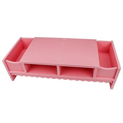 LNQ LUNIQI Computer Monitor Shelf Monitor Stand Holder for Home Office (Pink)
