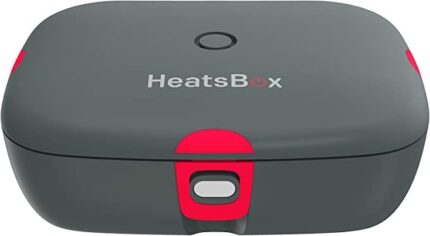 HeatsBox Style+ App Controlled Electric Lunch Box Food Heater, 100 Watt Food Warmer with 925ml Leak-Proof Stainless Steel Bowl, Transport Lid, Gr