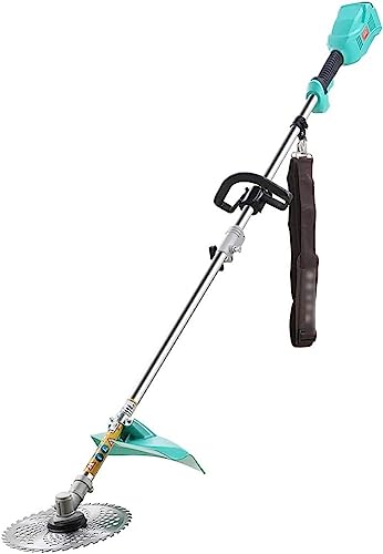 String Trimmer Battery Grass Cutter Electric Lawn Mower, Grass Trimmer Garden Grass Trimmer Cordless with Wheels with Armrest