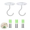 TSKDKIT Ceiling Hooks for Hanging Plants, Heavy Duty Brackets Wall Mount Hooks Metal Ceiling Brackets for Hanging Wind Chimes, Light, Bird Feeder