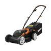 WORX WG927E Dual 20V Battery 34cm Cordless Lawn Mower & 18V (20V MAX) Cordless Grass Trimmer and Worx Spool & Line to Fit All 20 V Cordless Grass