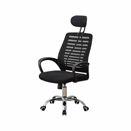 WALNUT Ergonomic Mid Back Mesh Office Chair Height Desk Chair Swivel Chair Computer Chair with Armrest Lumbar Support (Black)