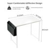 Lufeiya White Computer Desk - Small Student Kids Study Writing Table for Home Office Bedroom Small Spaces 32 Inch Modern Mini Laptop PC Desks,Whi