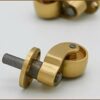SKOAJAS Plate Casters Solid Brass Twill Screw Thread Casters,360 Degree Swivel Caster Wheels,Brass Furniture Caster,Metal Caster Wheels,Perfect R