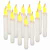 Yeahmart 6PCS LED Taper Candle Lights, Flameless Battery Operated Window Candles for Christmas Wedding Churches Birthday Party Decorations, Warm