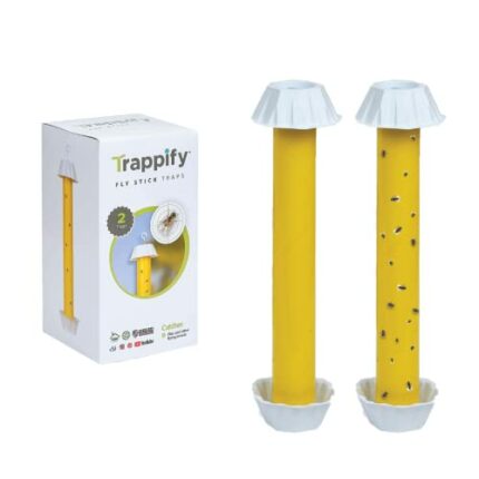 Trappify Hanging Fly Stick Traps: Indoor and Outdoor Hanging Fly Stick Trap with Hanging Hook - Fly, Gnat, Mosquito, and Flying Insect Catcher -