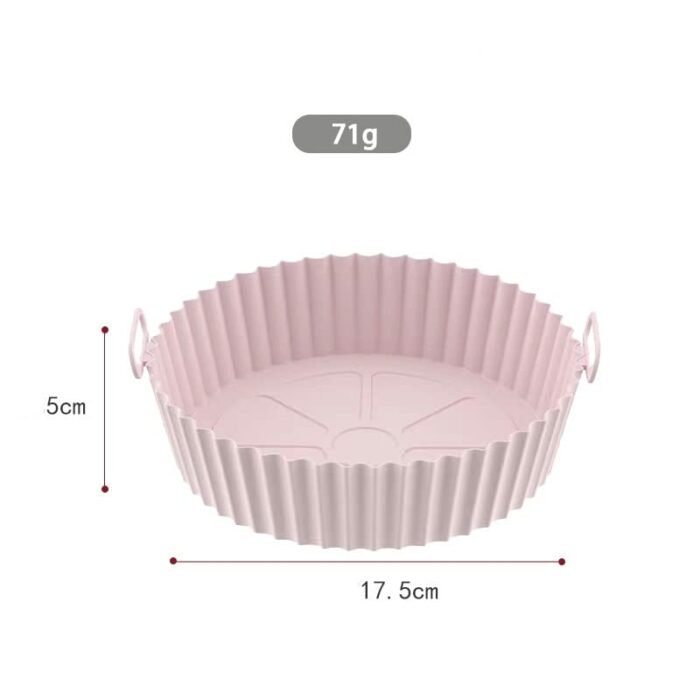 ACE Silicone Air Fryer Liners – 2-Pack 3QT-5QT Round Air Fryer Silicone Liners – Food-Grade Silicone Liners – Non-Sticky Heat-Resistant Reusable