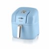 Swan SD10510BLN Retro 6L Manual Air Fryer with Rapid Air Circulation, Adjustable Temperature, 60 Minute Timer, 1800W Retro Blue
