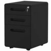 YITAHOME Fully Assembled 3-Drawers Mobile File Cabinet for Home Office, Lockable Rolling Filing Cabinet with Wheel, Under Desk File Storage Cabin