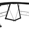 SIGNATURE DESIGN BY ASHLEY Home Office Computer Desk, Metal, Black & Silver, W x 51" D x 27" H