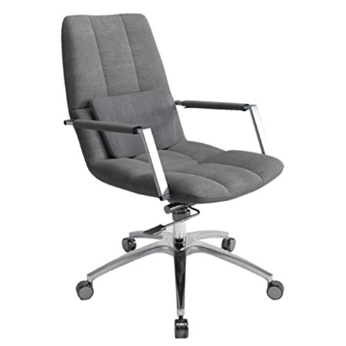 n/a Chairs,Home Office Desk Chair Modern Fabric Upholstered Adjustable Mid-Back Ergonomic Executive Conference Chair Gray(Color : Gray, Size : 93