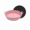 Air Fryer Silicon Liner, 8 INCH 2 Pack, Reusable Air Fryer Liners, Silicone Air Fry Liner (Grey Pot & Black Mat)