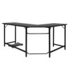 N/A Office Desk L-shaped Wooden Computer Desk With Roller Board Simple Office Home Corner Table (Color : A)