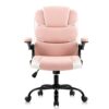 FGHOEV Office Chairs Desk Chair With Arms PU Leather Computer Chair For