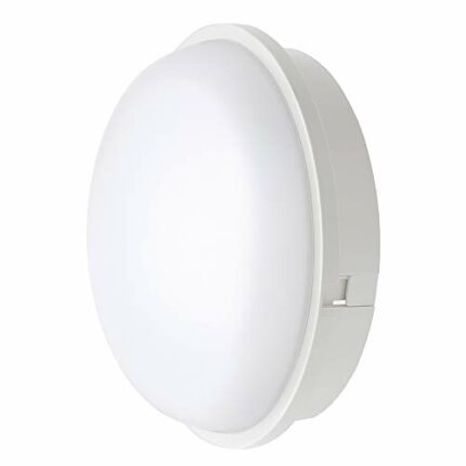 20W White Flush Wall Mounted Round Bulkhead LAMP, IP65, 1600Lm, 3000K Warm White, Perfect for Indoor, Outdoor, Bathroom, Hallway, Corridor, Utili