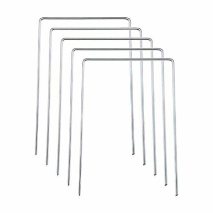 50Pcs Turf U-Pin Metal Galvanised Peg Staple for Farm Plastic Sheet Lawn Artificial Grass Turf Fixing