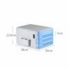 WAOBE 3 Closed Drawer Desk Storage Combination Lock Innovative With Drawer Desktop Organizer Home Office Archive Filing Cabinet For Documents, Pa