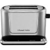 Russell Hobbs 26210 Attentiv 2 Slice Toaster - With Colour Sense Technology; Automatically Adapts the Toasting Time to your Bread Type, Stainless