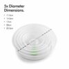 VonShef Microwave Covers for Food, Set of 5 Food Covers with Lids, Microwave & Dishwasher Safe Nesting Storage, Transparent Microwave Plate Cover