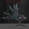 FMXQYH Gaming Chair for Adults, Ergonomic Office Chair with Height Adjustable, Computer Chair PU Leather Material Can Be for Office, Home and Pla