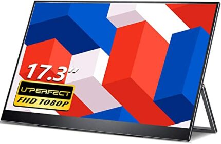 UPERFECT 17.3 Inch Portable Monitor, Portable Monitor USB C Monitor, 1920×1080 FHD IPS HDR 100% sRGB Mobile Display with Type C, Mini HDMI, OTG,