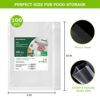 Bonsenkitchen Vacuum Food Bags 15x25 cm 100 Vacuum Machine Bags - Embossed Vacuum Bags for Food Storage and Sous Vide Cooking & Boilable - VB3204
