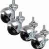 SBTXHJWCGLD 4pcs Furniture Casters Swivel Ball Casters Wheels,Universal 360 Degree, With Threaded Rod,for Home Furniture,Office Table Cabinet,Cof