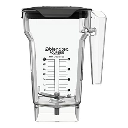 Blendtec 75 oz FourSide Commercial Jar - Four-Sided Replacement Blender Jar - Compatible with Most Blendtec Blenders - 32 oz Blending Capacity -